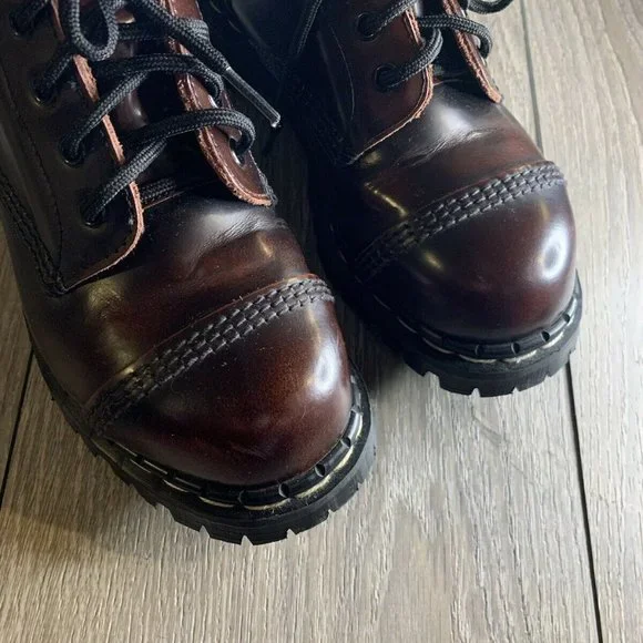 Gripfast Burgundy Patent Leather Boots - Picture 5 of 7